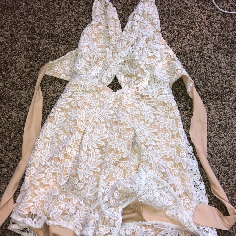 White Lace Romper